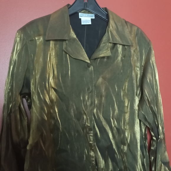 Shiny Gold Principles Top Sz 14 - Picture 4 of 7